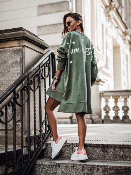 SUKIENKA KHAKI I AM A STAR OVERSIZE