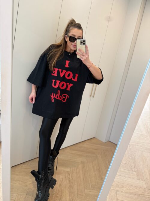 T-shirt oversize I LOVE YOU BABY
