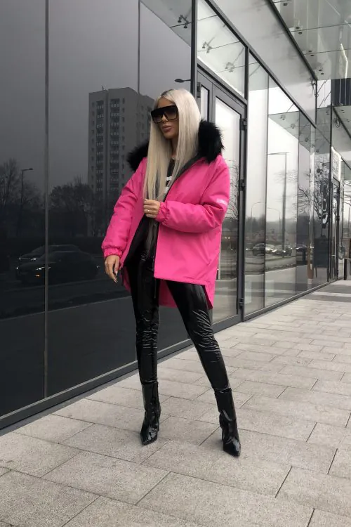 FUKSJA OVERSIZE CZARNE OBSZYCIE
