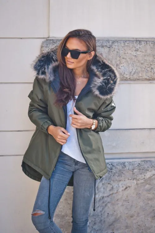 KHAKI OVERSIZE BRĄZOWE OBSZYCIE