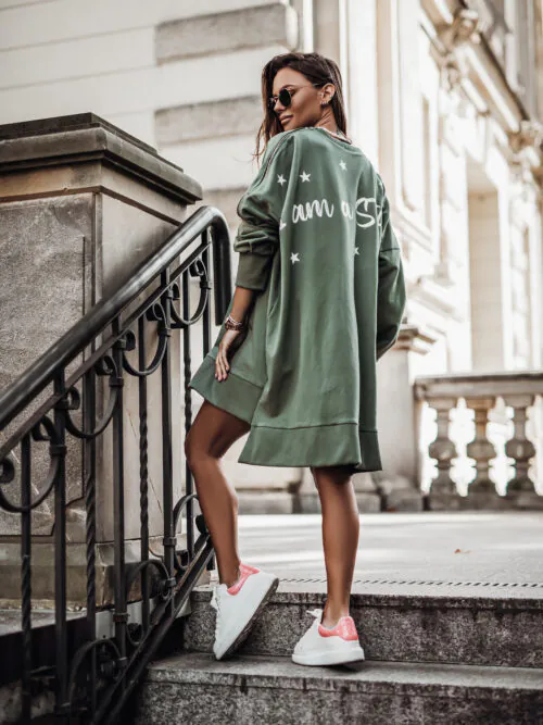 SUKIENKA KHAKI I AM A STAR OVERSIZE