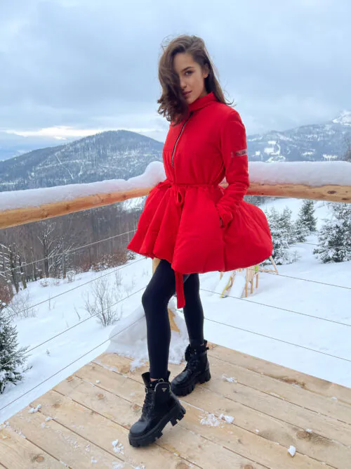 Płaszczyk pikowany Cindy RED