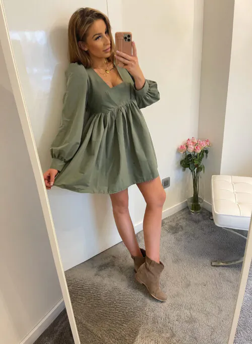 Sukienka koszulowa khaki Nina