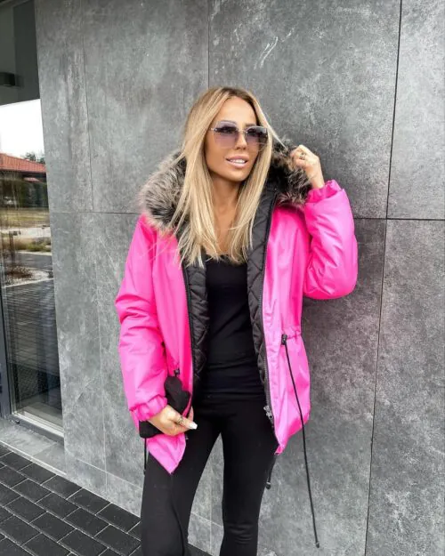 Fuksja OVERSIZE ze ściągaczem