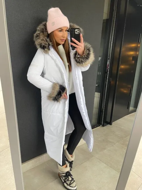 Płaszcz maxi Gianna white