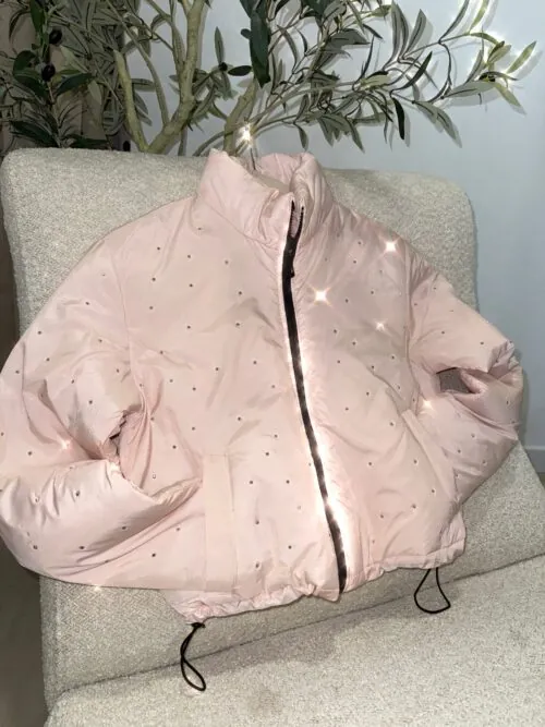 Wiosenna bomberka Babypink z cekinami