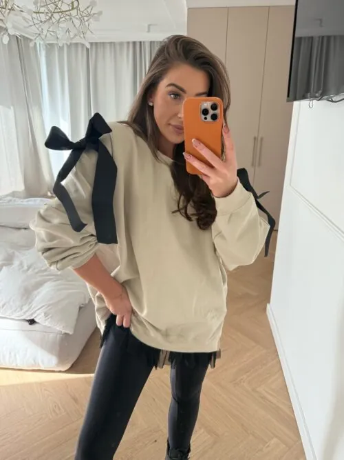 Tunika Camilla Beige z kokardkami